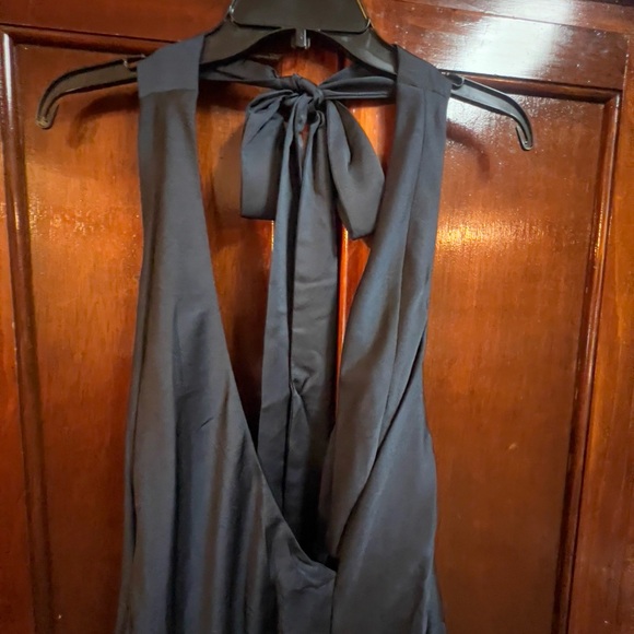 Women’s size 14 Donna Karan halter maxi dress navy/white - Picture 3 of 8